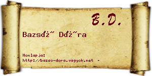 Bazsó Dóra névjegykártya