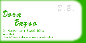 dora bazso business card