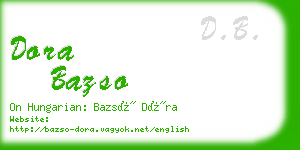 dora bazso business card